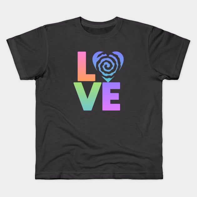 Love Abstract Kids T-Shirt by Dale Preston Design